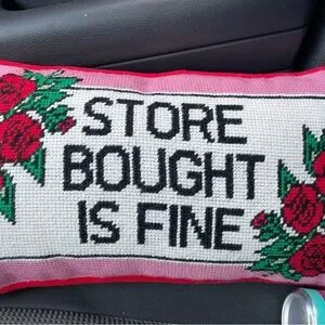 Furbish Studio Store Bought Is Fine Needlepoint Pillow - Thumbnail 5